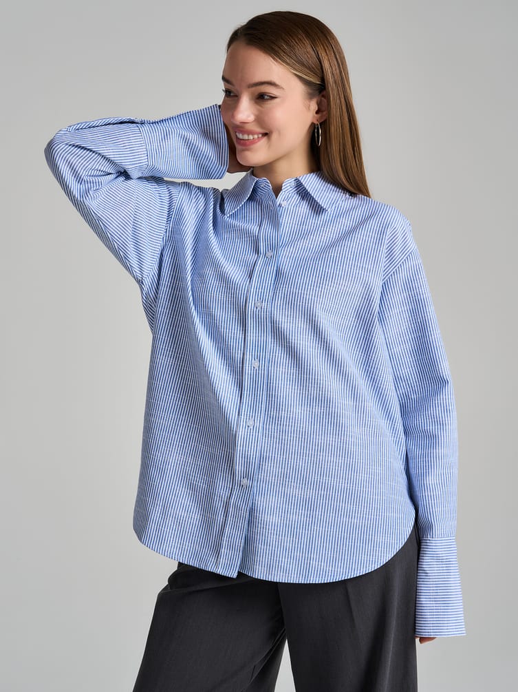 Рубашка оверсайз в полоску