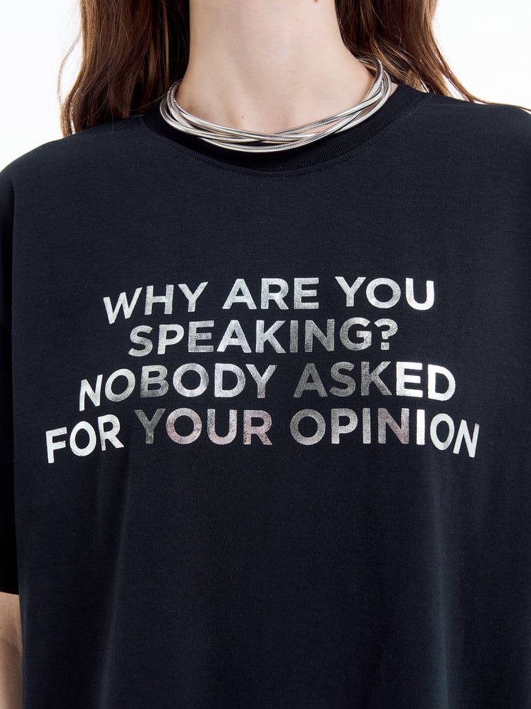 Футболка из хлопка с надписью