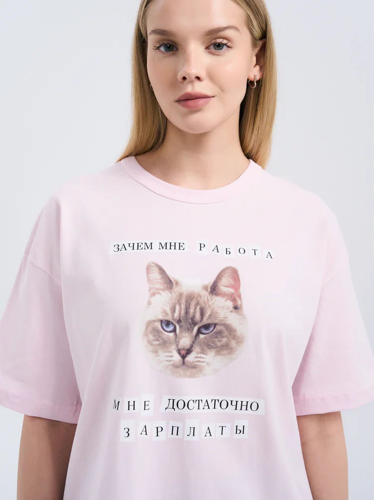Футболка оверсайз с принтом