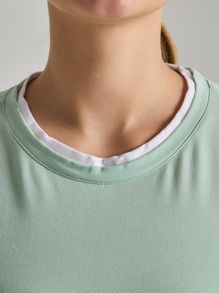 Футболка двойная приталенная