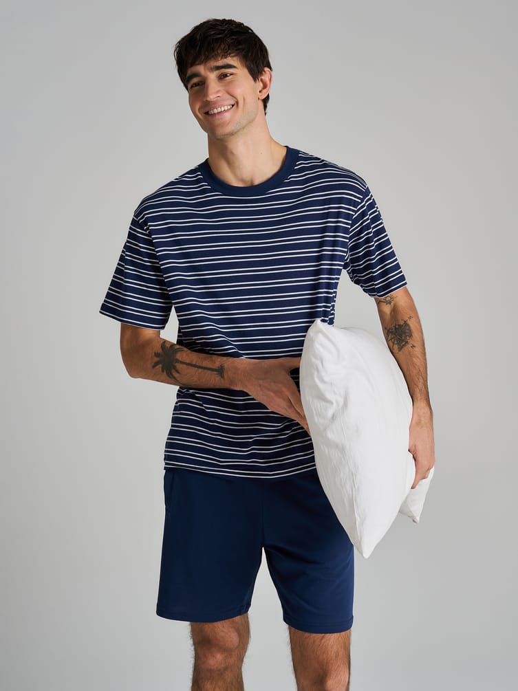 Пижама полосатая с шортами