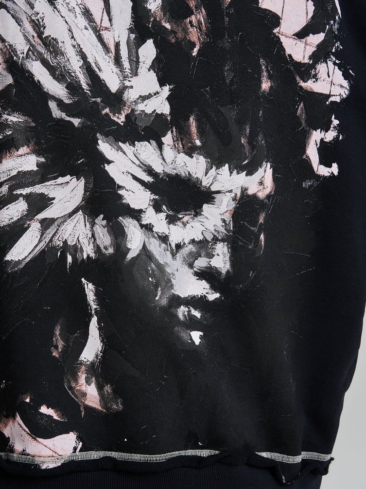 Толстовка с капюшоном и принтом Макс Борисов