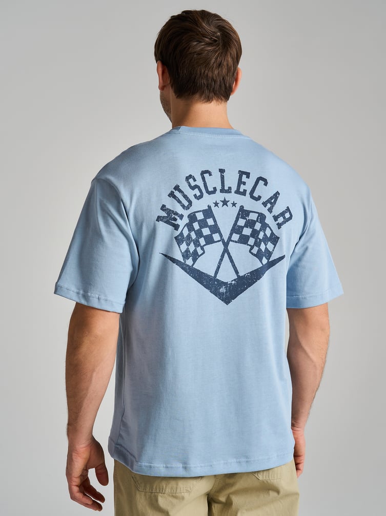 Футболка спортивная с принтом на спине