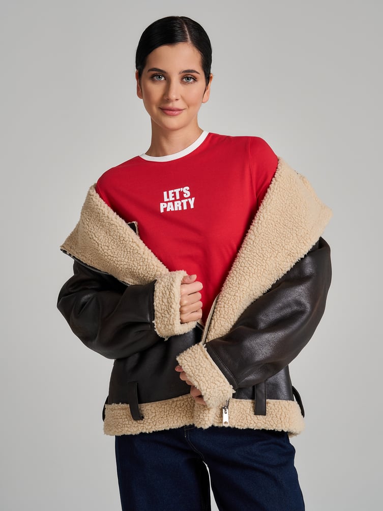 Облегающая футболка с надписью