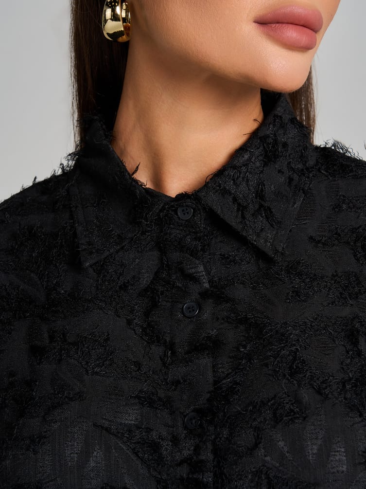 Блузка нарядная с бахромой