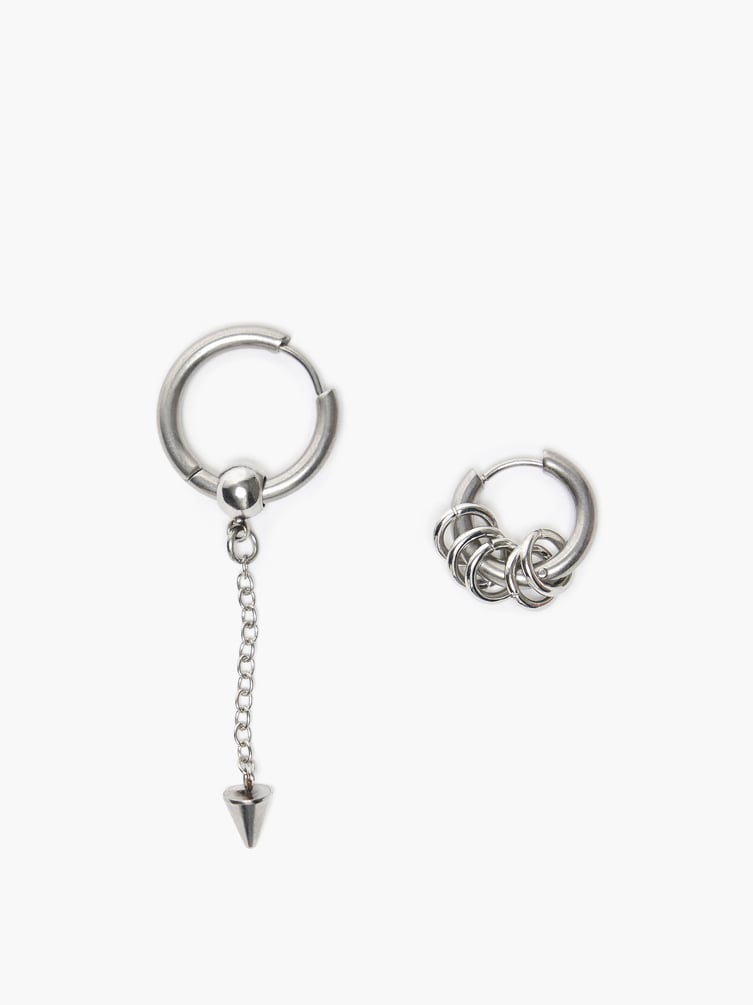 Серьги кольца с подвеской