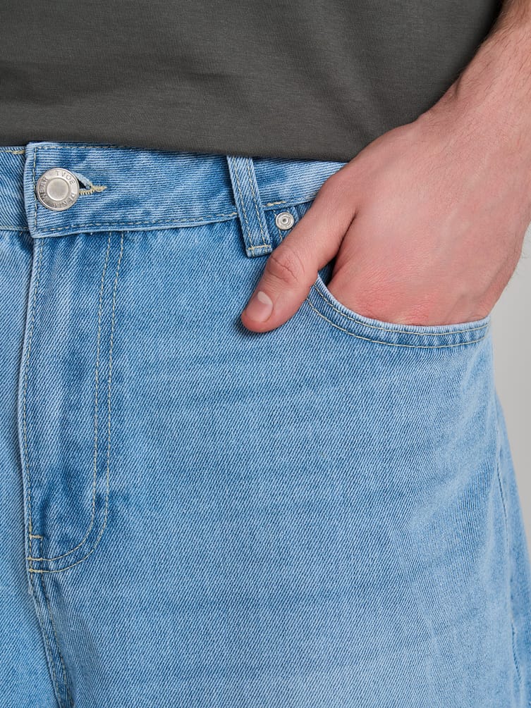 Джинсы багги широкие