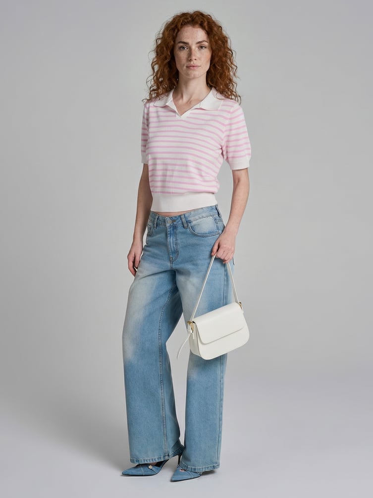 Джемпер трикотажный в полоску