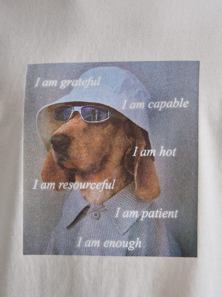 Футболка из хлопка с принтом собаки