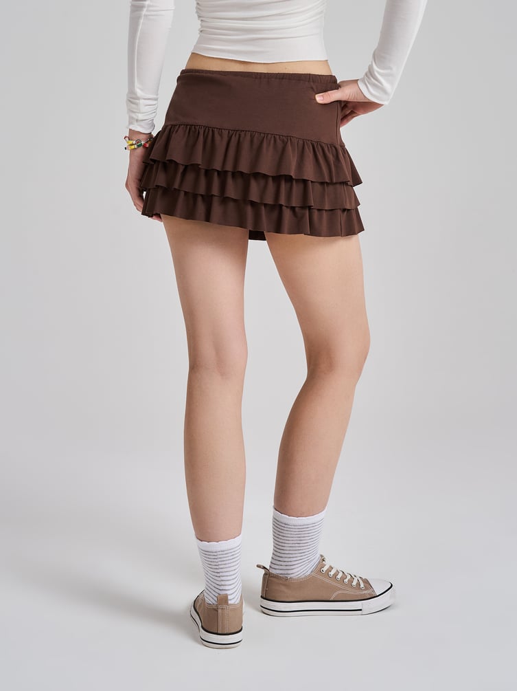 Юбка-шорты с воланами