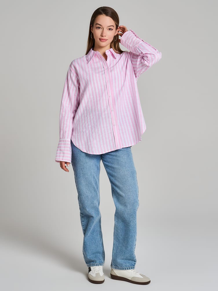 Рубашка оверсайз в полоску