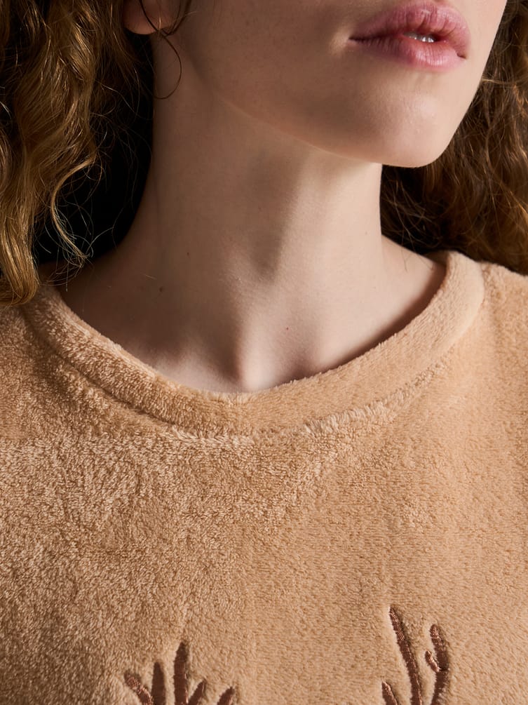 Пижама теплая новогодняя с оленем