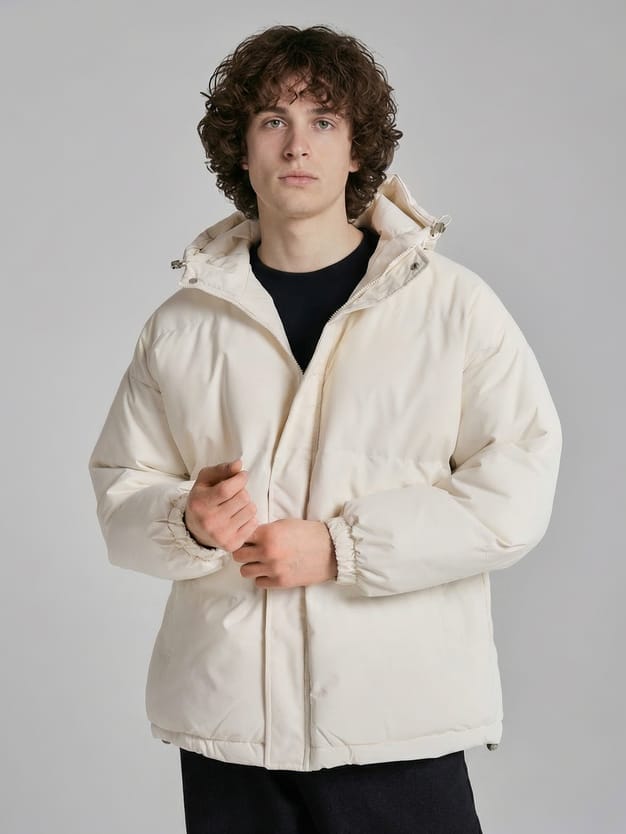 Куртка зимняя с капюшоном на синтепоне