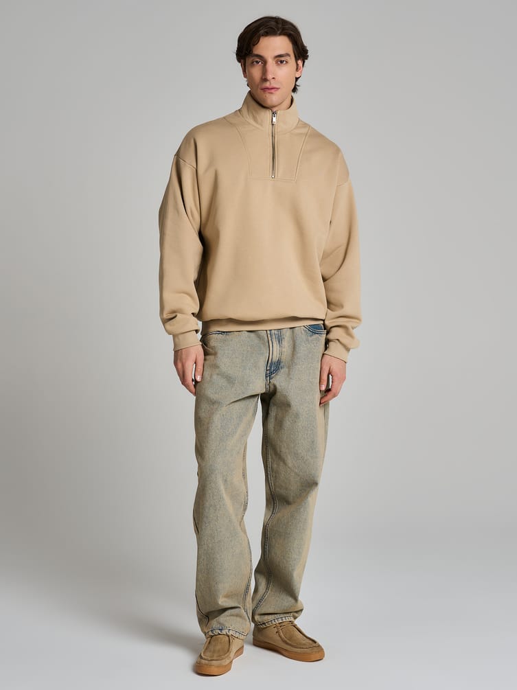 Утепленный свитшот Half zip с начесом