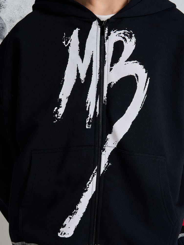 Толстовка с капюшоном и принтом Макс Борисов