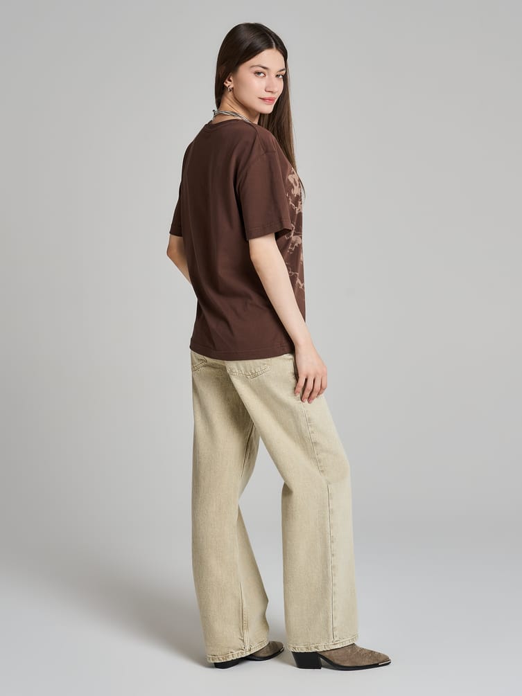 Футболка из хлопка с принтом ангела