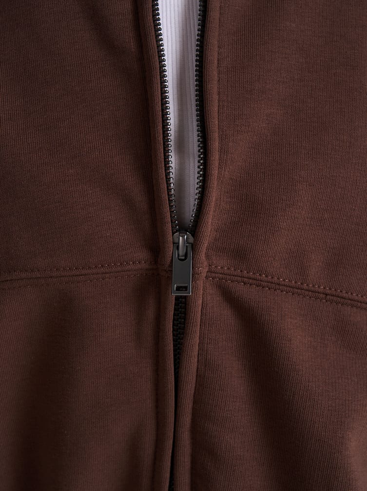 Толстовка бомбер укороченная