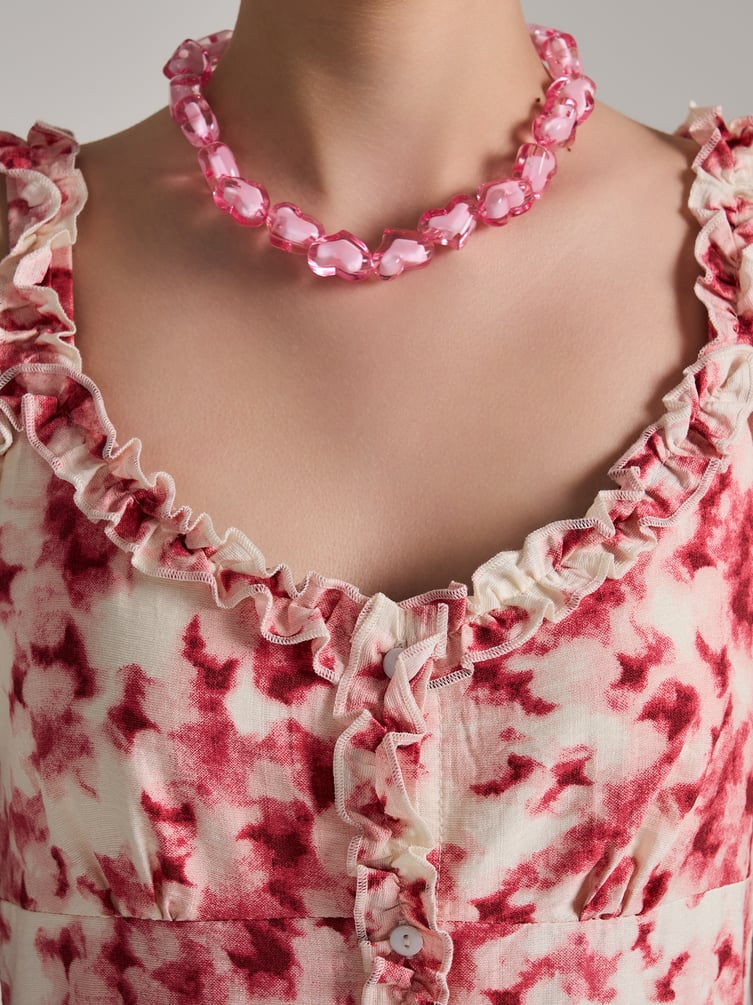 Сарафан мини с рюшами