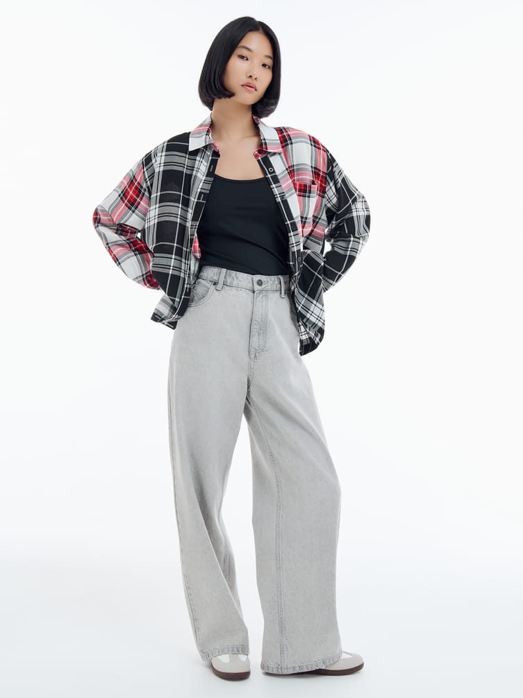 Рубашка оверсайз в клетку