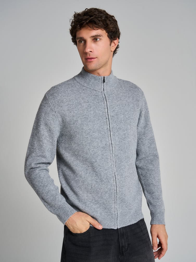 Кардиган трикотажный на молнии