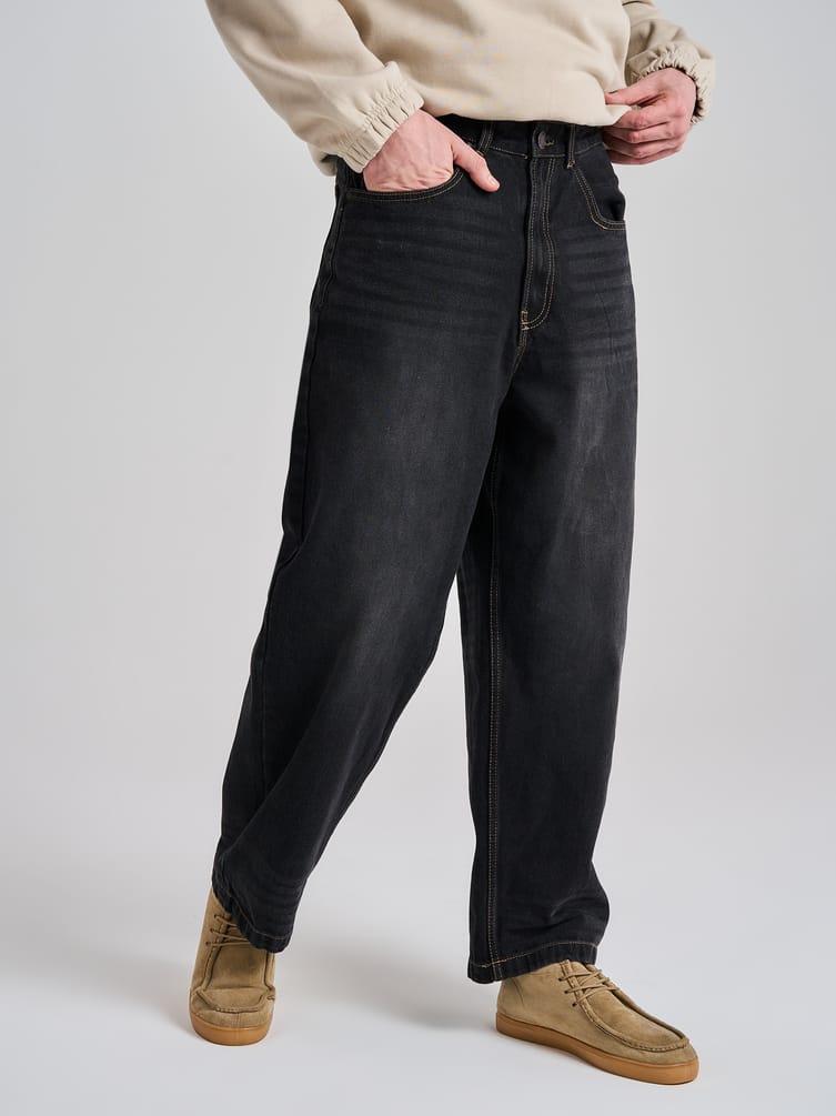 Джинсы широкие багги