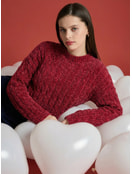 Джемпер трикотажный с косами