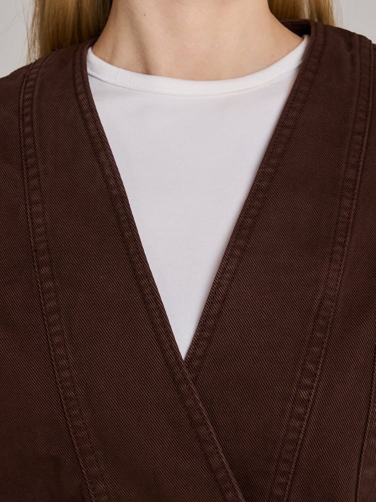 Рубашка-пиджак оверсайз джинсовая