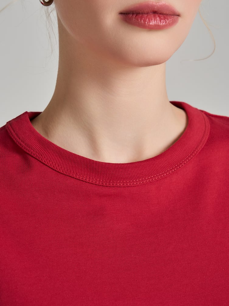 Плотная классическая футболка из хлопка