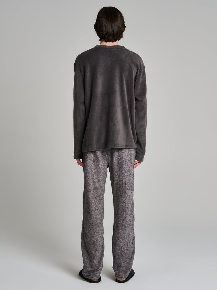 Пижама плюшевая новогодняя с брюками