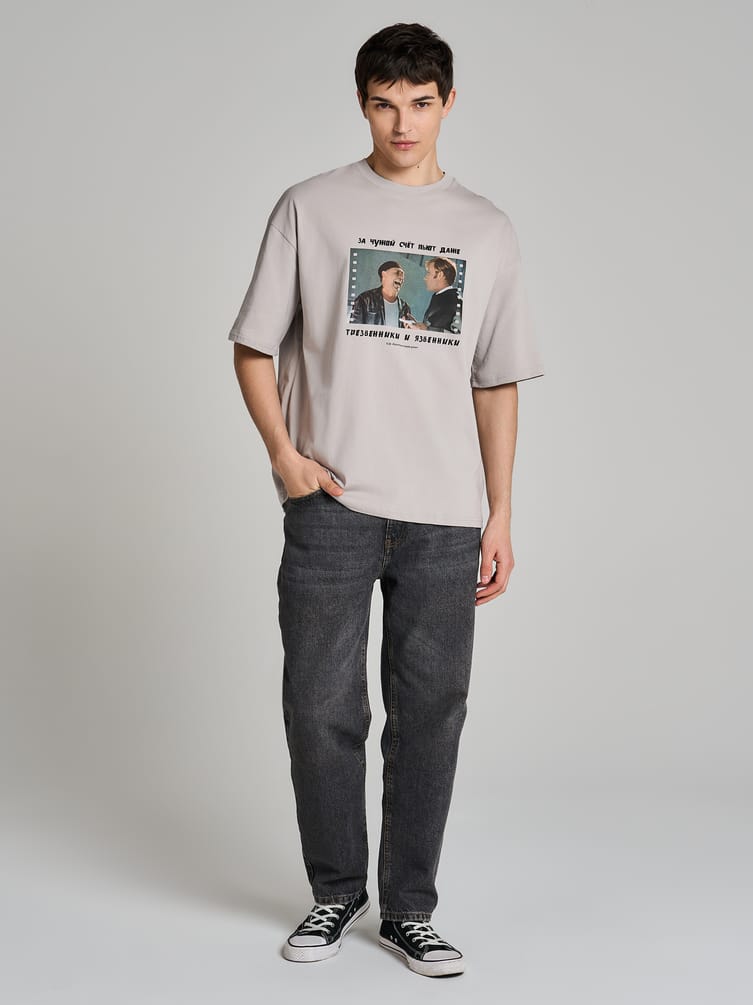 Футболка оверсайз с принтом Мосфильм