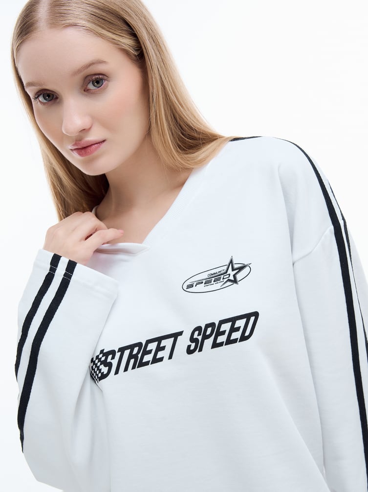 Спортивный свитшот с надписью Street speed