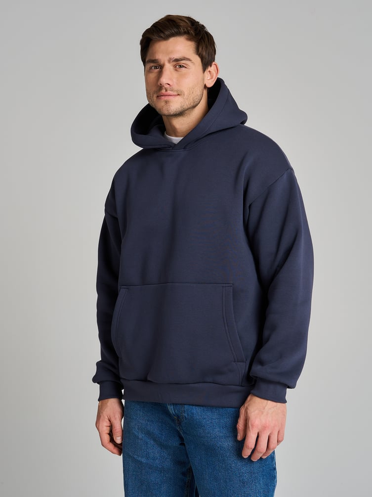 Худи оверсайз с капюшоном тёплое с начёсом