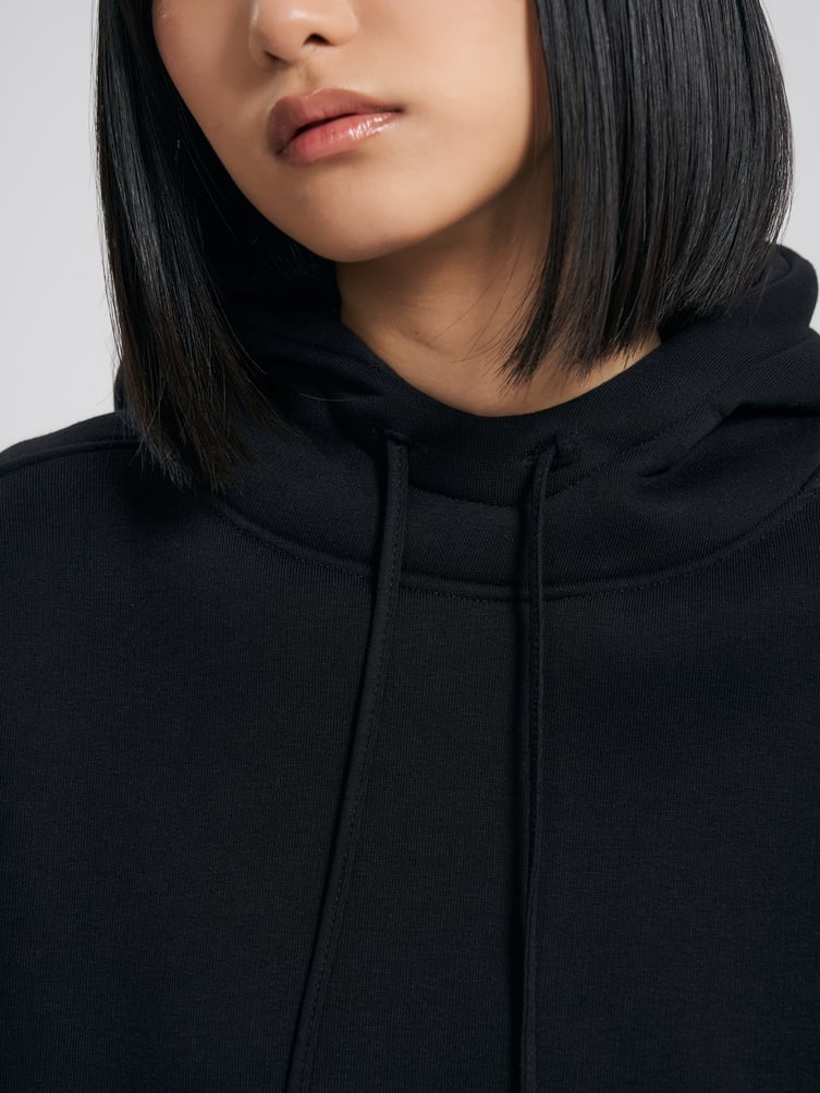 Теплое худи с капюшоном и начесом