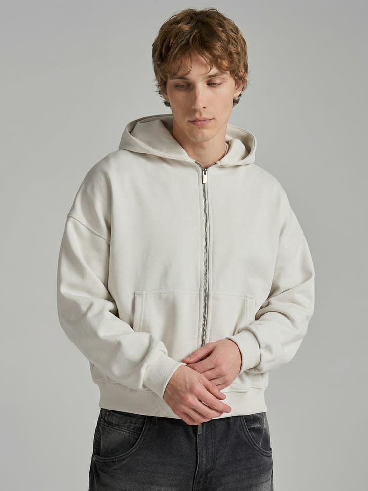 Зип худи с принтом льва на спине