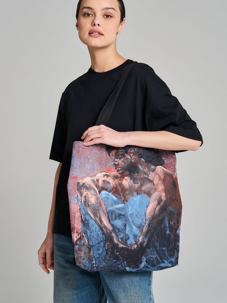 Сумка-шоппер с принтом картин Третьяковской галереи