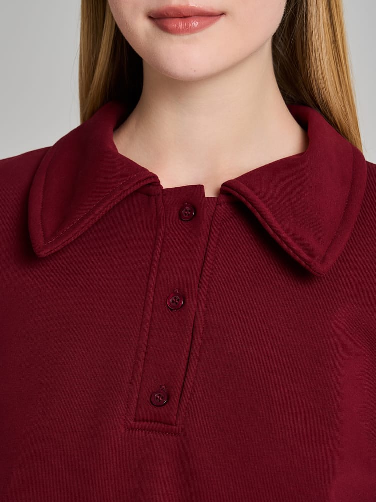 Толстовка поло оверсайз