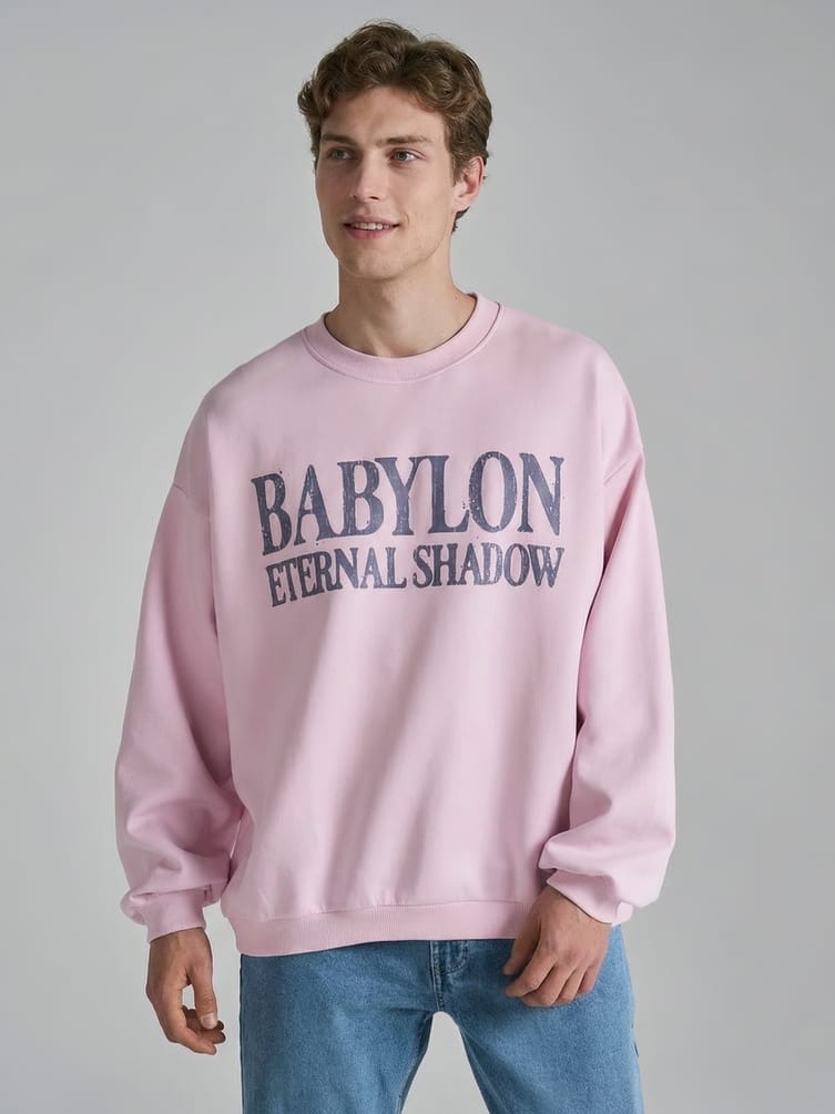 Свитшот оверсайз с надписью