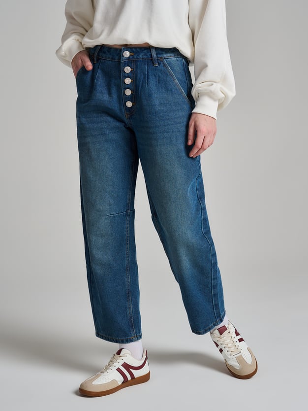 Джинсы широкие Balloon на пуговицах