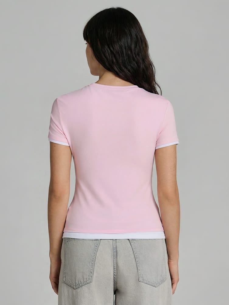 Футболка двойная приталенная