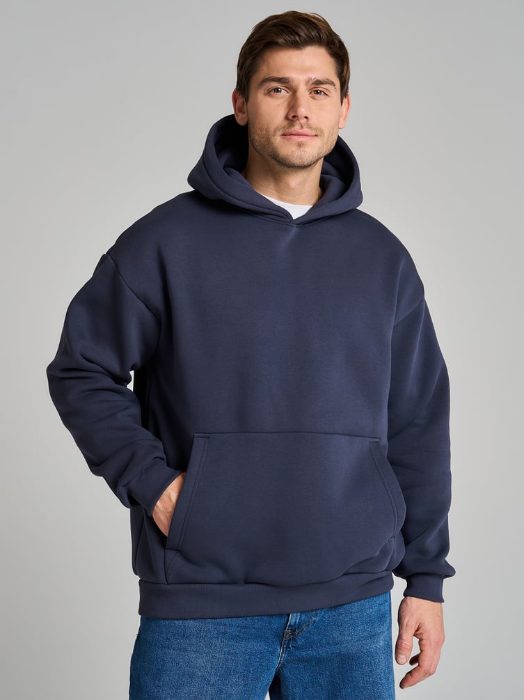 Худи оверсайз с капюшоном тёплое с начёсом