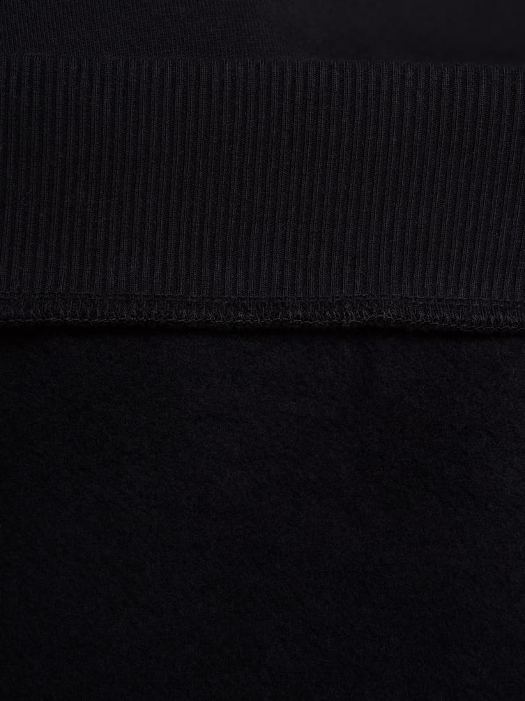 Теплая толстовка оверсайз с полузамком и начесом