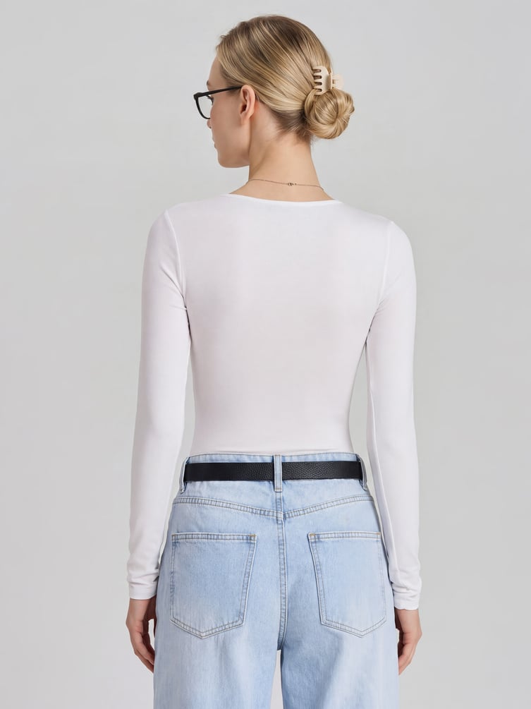 Боди с длинным рукавом