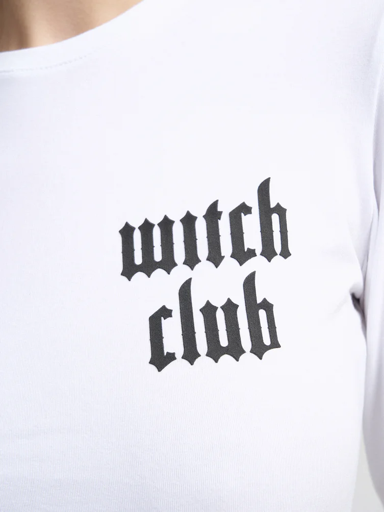 Приталенный лонгслив Witch club by Instasamka надписью