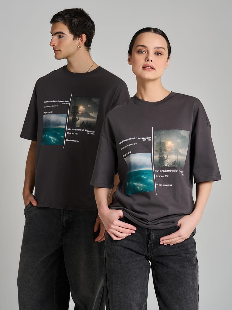 Футболка с принтом картин Третьяковской галереи