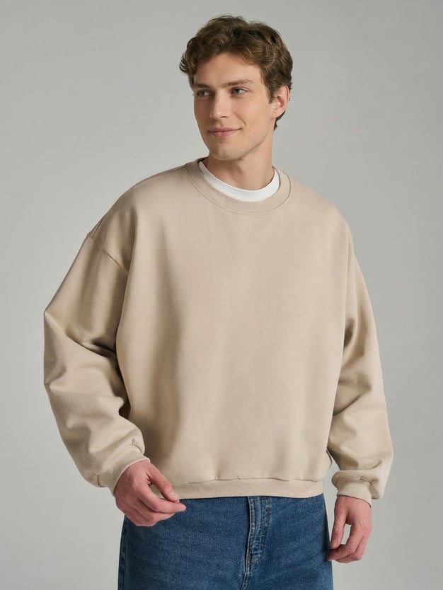 Свитшот оверсайз с начесом