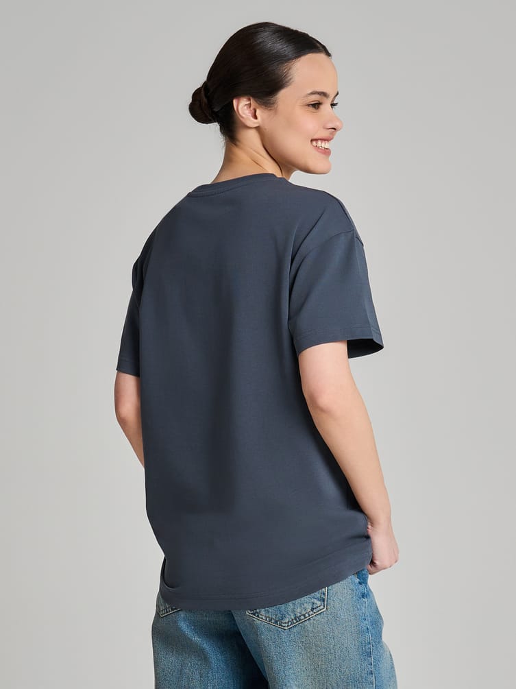 Футболка из хлопка с принтом