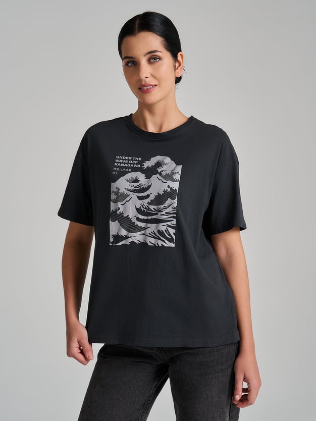 Футболка из хлопка с принтом