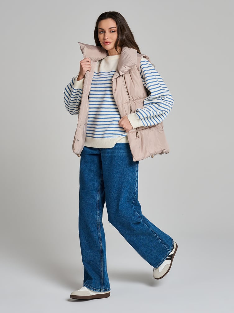 Джемпер трикотажный в полоску