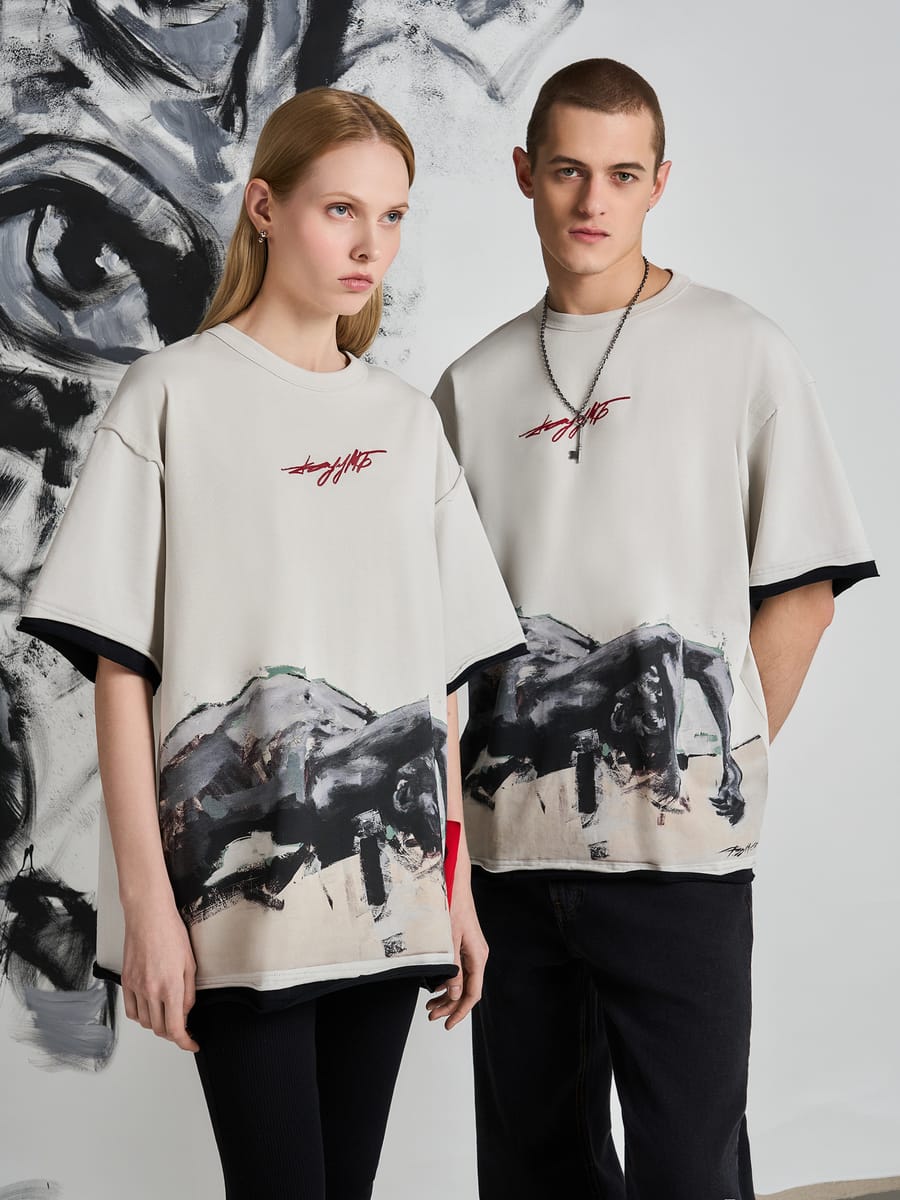 Футболка оверсайз с принтом Макс Борисов