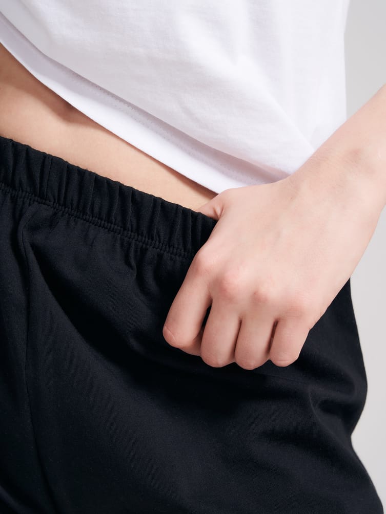 Пижама из хлопка с принтом и шортами